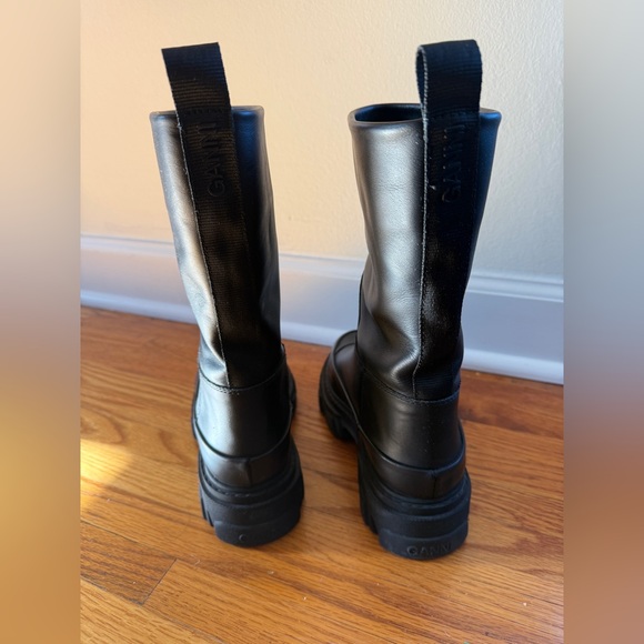 Ganni Black Combat Boots - Picture 4 of 7